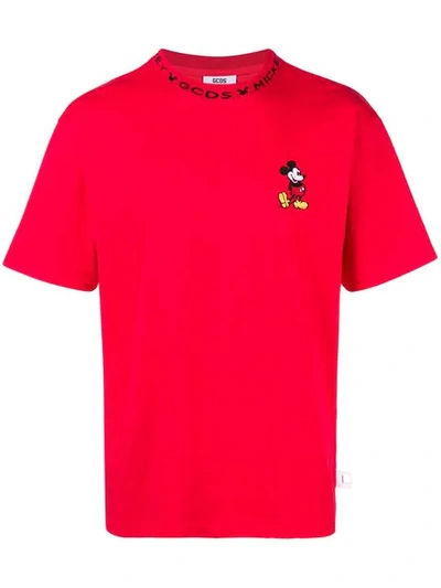 Gcds Mickey T-shirt In Red