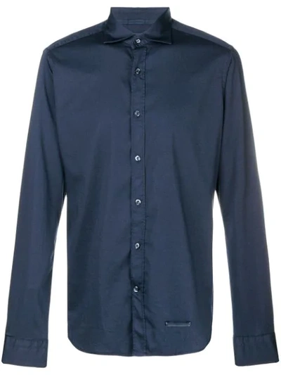 Tintoria Mattei Long-sleeve Fitted Shirt In Blue