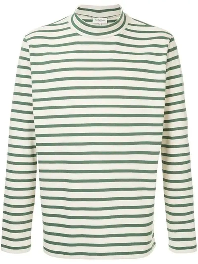 Ymc You Must Create High Neck Striped Jumper In White