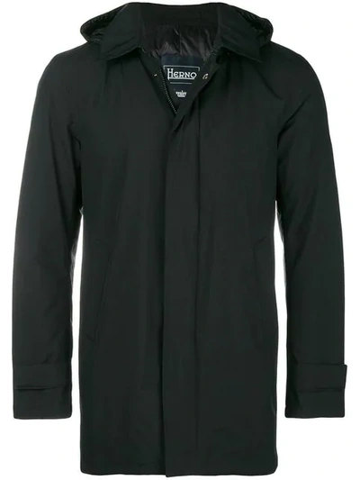 Herno Padded Hooded Coat In Black