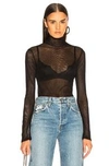 SABLYN SABLYN ELSA MESH TURTLENECK IN BLACK