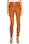 Sprwmn High Waist Ankle Legging In Cognac