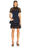 JONATHAN SIMKHAI JONATHAN SIMKHAI MOCKNECK MINI DRESS IN MIDNIGHT & BLACK,JSIM-WD109