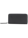 Maison Margiela Textured Zip Around Wallet In Black
