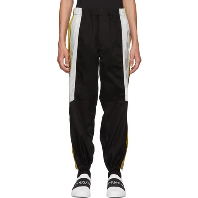 Givenchy Logo-tape Cotton Cargo Track Pants In Black