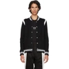 GIVENCHY GIVENCHY BLACK LOGO VARSITY BOMBER JACKET