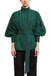 OPENING CEREMONY Stripe Belted Long-Sleeve Top,ST210420