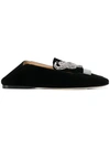 SERGIO ROSSI embellished velvet loafers