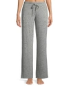Natori Ulla Brushed Rib-knit Lounge Pants In Light Gray