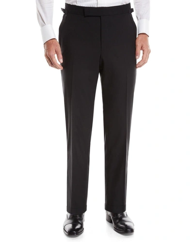 Tom Ford Men's O'connor Wool Tuxedo Pants In Black