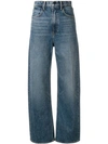 ALEXANDER WANG ALEXANDER WANG HIGH WAISTED STRAIGHT LEG JEANS - BLUE