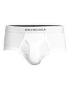 BALENCIAGA MEN'S 3-PACK COTTON BRIEFS,0400098939081