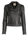 L AGENCE Studded Leather Jacket