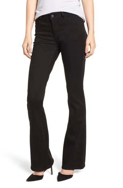 Dl 1961 Elodie Black High Rise Bootcut Jeans - Atterley In Hail