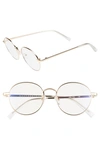 QUAY I SEE YOU 49MM ROUND FASHION GLASSES,I SEE YOU