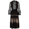 GIAMBATTISTA VALLI BLACK LACE AND SILK ORGANZA DRESS