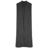 EILEEN FISHER GREY BOILED MERINO WOOL GILET