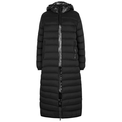 Moncler Grue Quilted Shell Coat In Black