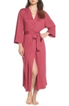 Natori Shangri La Knit Robe In Rub Ruby