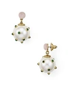 TORY BURCH STUDDED SIMULATED PEARL DROP EARRINGS,49962