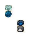 Kate Spade Double Drop Asymmetrical Stud Earrings In Navy/multi