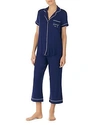 Kate Spade Goodnight Cropped Pajama Set In Navy