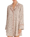 MIDNIGHT BAKERY ANIMAL PRINT TEXTURED SATIN SLEEPSHIRT,DOL160