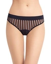 COMMANDO STRIPED MESH THONG,CT27