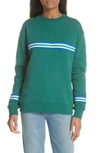 ETRE CECILE RIB STRIPE BOYFRIEND SWEATSHIRT,ECRB -B FS