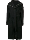 ANDREA YA'AQOV ANDREA YA'AQOV REVERSIBLE BELTED COAT - BLACK