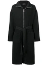 ANDREA YA'AQOV ANDREA YA'AQOV OVERSIZED ZIP COAT - BLACK