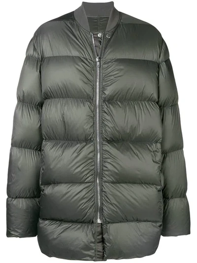 Rick Owens Puffer Jacket In Green