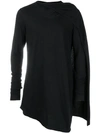LOST & FOUND LOST & FOUND ROOMS SCARF TOP - BLACK