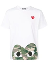 COMME DES GARÇONS PLAY camouflage heart T-shirt