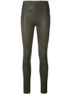SPRWMN STRETCH LEATHER TROUSERS