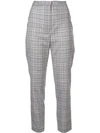 MILLY SLIM CHECKED TROUSERS