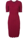 MILLY MILLY FITTED MIDI DRESS - RED