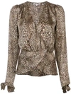 RONNY KOBO RONNY KOBO LEOPARD PRINT BLOUSE - BROWN