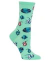 HOT SOX WOMEN'S TROPICAL FISH CREW SOCKS