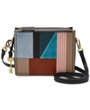 FOSSIL CAMPBELL PATCHWORK LEATHER & SUEDE CROSSBODY