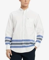 TOMMY HILFIGER MEN'S COPPER STRIPE CLASSIC FIT SHIRT, CREATED FOR MACY'S