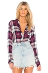 Rails Hunter Button Down Shirt In Fuchsia