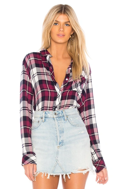 Rails Hunter Button Down Shirt In Fuchsia