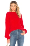 LOVERS & FRIENDS LOVERS + FRIENDS LOVELY SWEATER IN RED.,LOVF-WK313