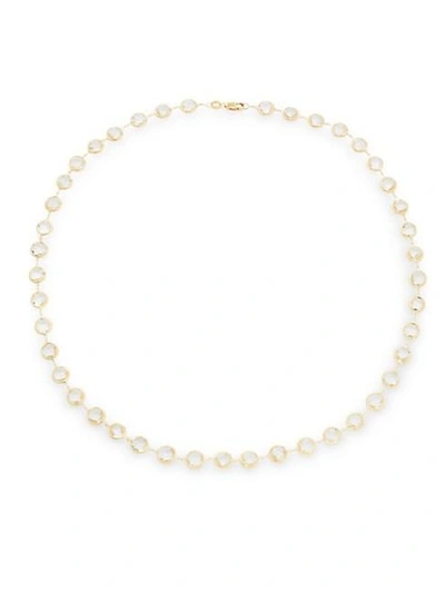 Saks Fifth Avenue 14k Yellow Gold & White Topaz Collar Necklace