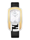 FENDI F303434511D1 CHAMELEON TWO-TONE DIAMOND LEATHER WATCH,0400099245214