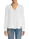 A.L.C BRADY LONG-SLEEVE SILK BLOUSE,0400098783284