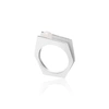 Neola Alvaro Silver Cocktail Ring With White Pearl In Cocktail