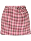 RED VALENTINO HOUNDSTOOTH MINI SKIRT