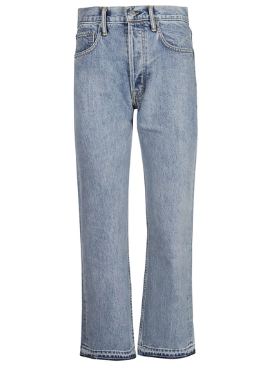 Helmut Lang Cropped Straight Jeans In Indigo